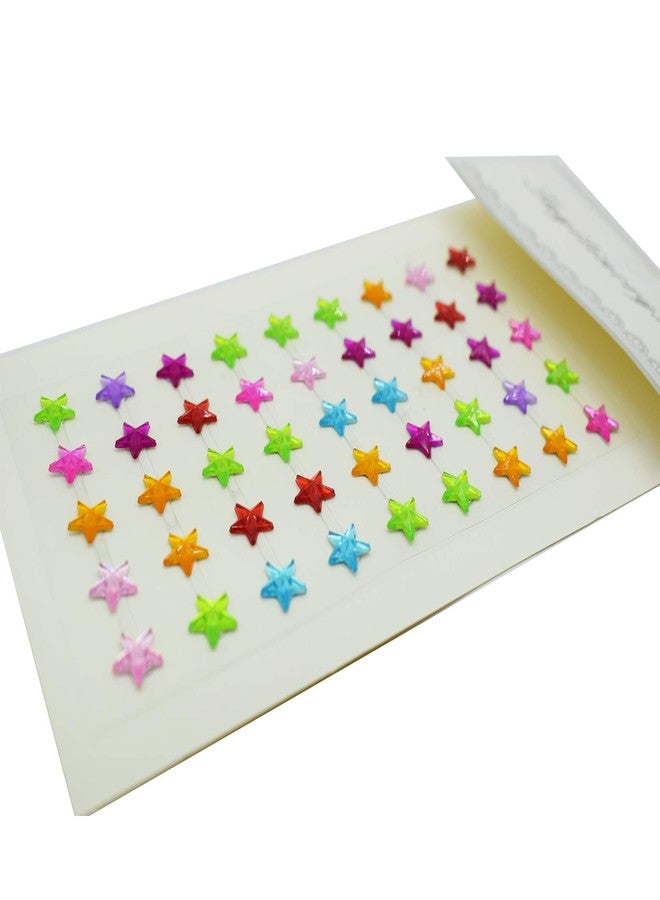 Asera Self-Adhesive Multicolor Star Shape Stone Pearl Stickers for Art and Craft Activity for Kids (Set of 8) - Image 2